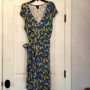 Ann Taylor wrap dress navy  xl